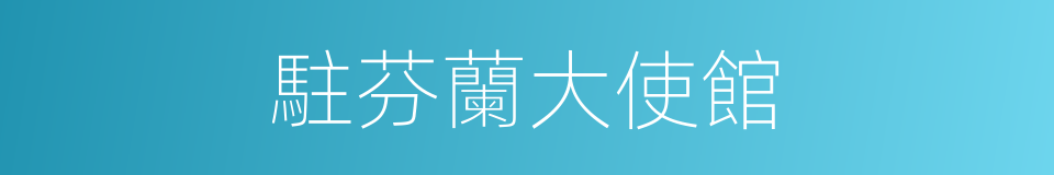 駐芬蘭大使館的同義詞