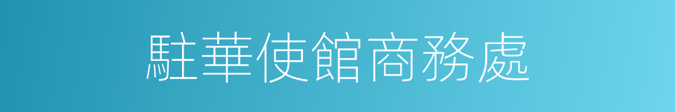 駐華使館商務處的同義詞