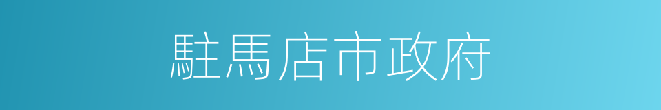 駐馬店市政府的同義詞