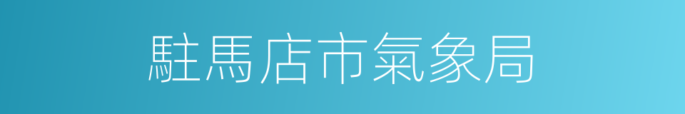 駐馬店市氣象局的同義詞
