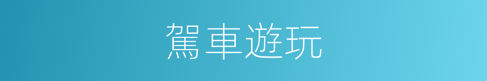 駕車遊玩的同義詞