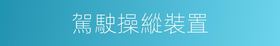 駕駛操縱裝置的同義詞