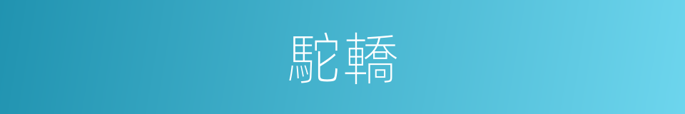 駝轎的意思