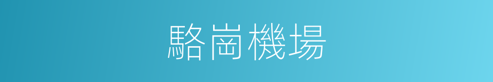 駱崗機場的同義詞