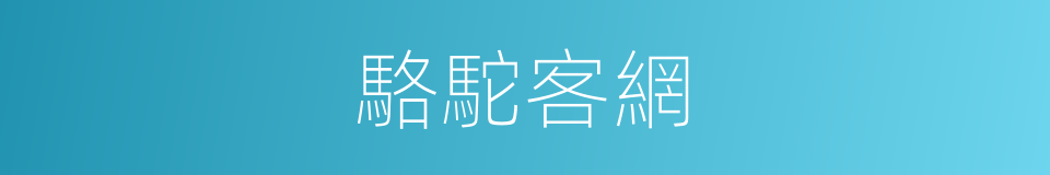 駱駝客網的同義詞