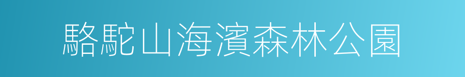 駱駝山海濱森林公園的同義詞