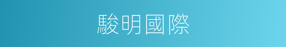 駿明國際的同義詞