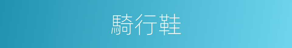 騎行鞋的同義詞