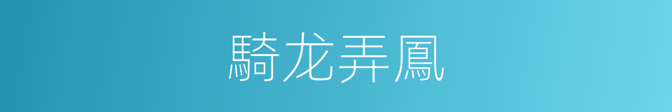 騎龙弄鳳的意思