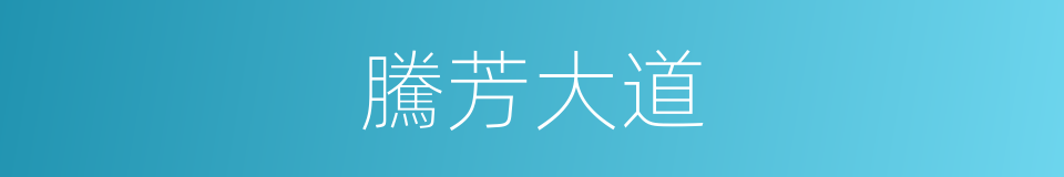 騰芳大道的同義詞