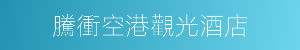 騰衝空港觀光酒店的同義詞