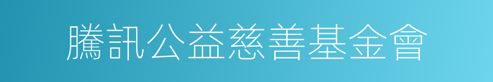 騰訊公益慈善基金會的同義詞