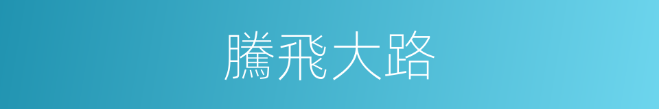 騰飛大路的同義詞