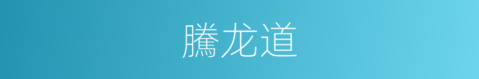 騰龙道的同義詞