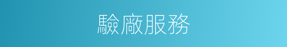 驗廠服務的同義詞