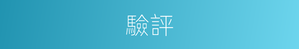 驗評的同義詞