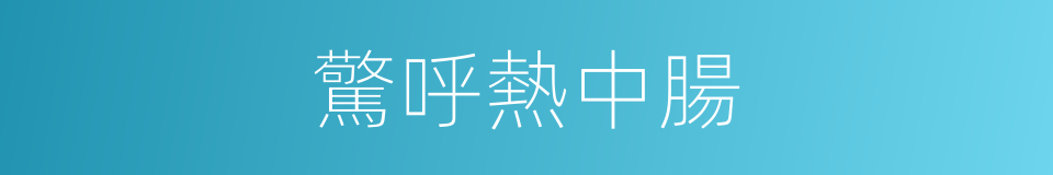 驚呼熱中腸的同義詞