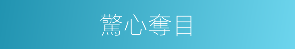 驚心奪目的意思