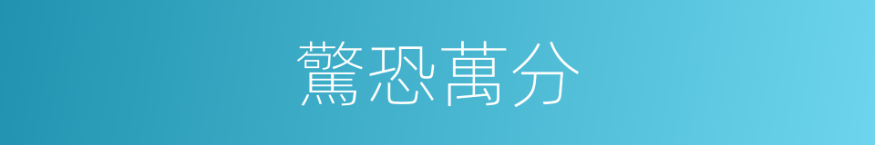 驚恐萬分的意思