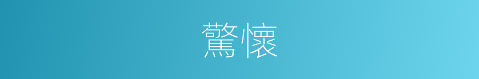驚懷的意思