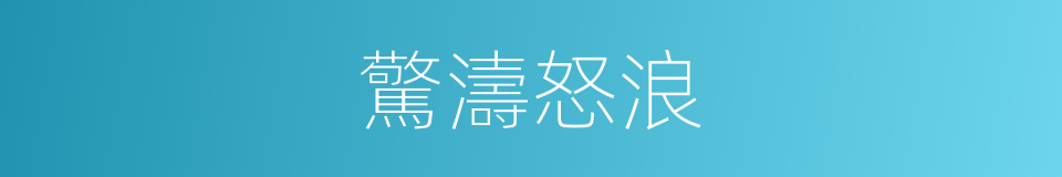 驚濤怒浪的同義詞