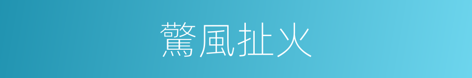 驚風扯火的意思