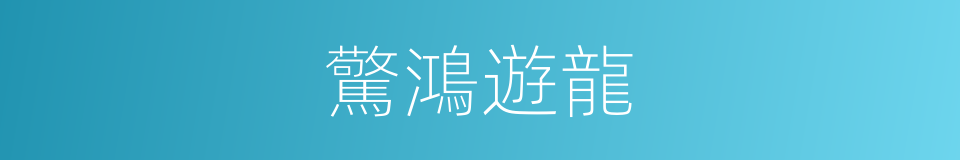 驚鴻遊龍的意思