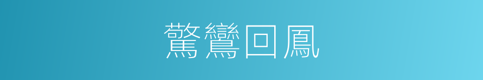 驚鸞回鳳的意思