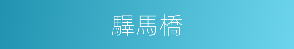 驛馬橋的同義詞