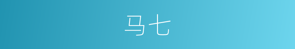 马七的同义词