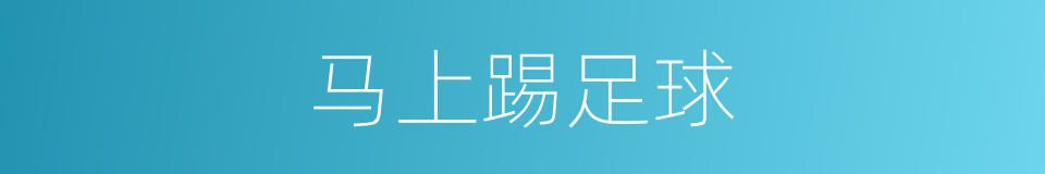 马上踢足球的同义词