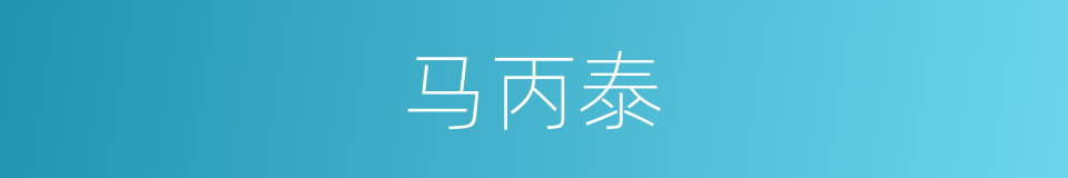 马丙泰的同义词