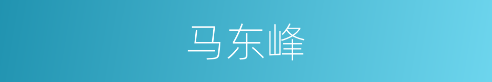 马东峰的同义词