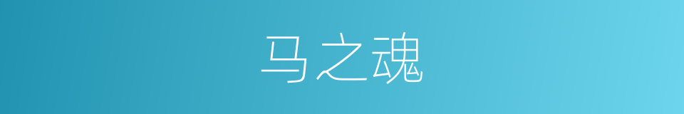 马之魂的同义词