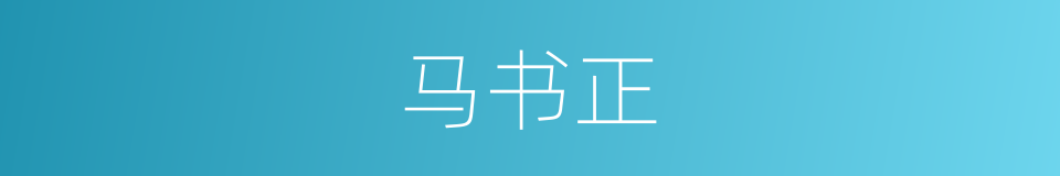 马书正的同义词