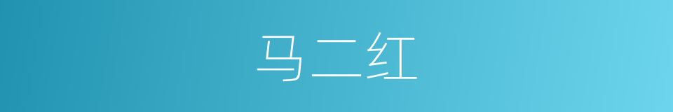 马二红的同义词