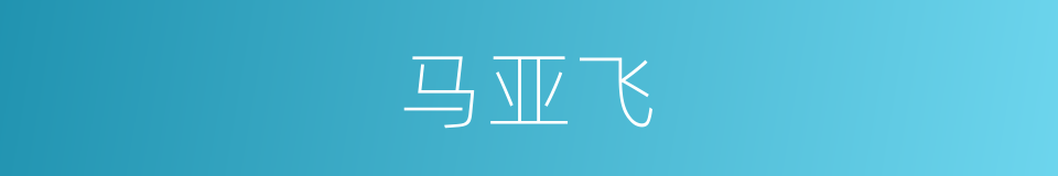 马亚飞的同义词