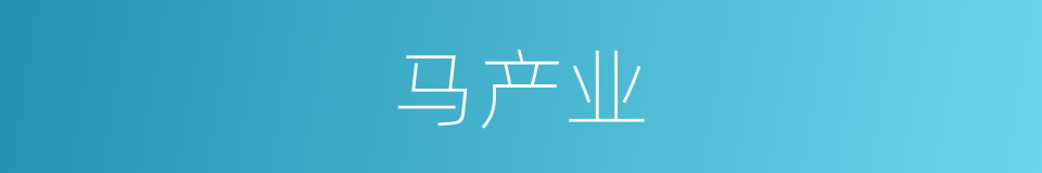 马产业的同义词