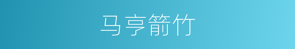 马亨箭竹的同义词