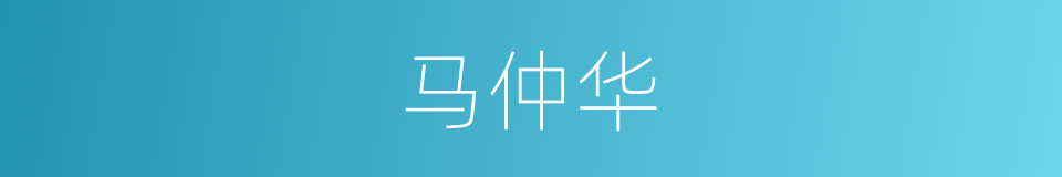 马仲华的同义词