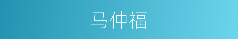 马仲福的同义词