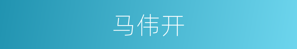 马伟开的同义词