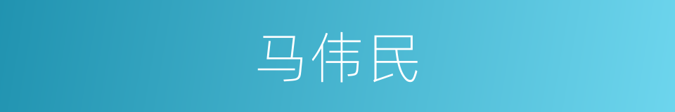 马伟民的同义词