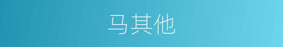 马其他的同义词
