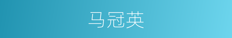 马冠英的同义词