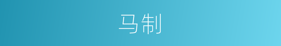 马制的同义词