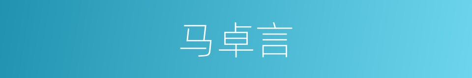 马卓言的同义词