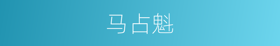 马占魁的同义词