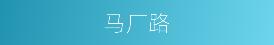 马厂路的同义词