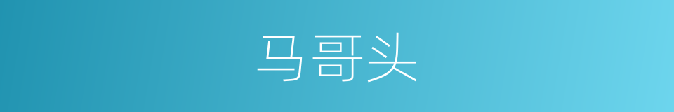 马哥头的同义词